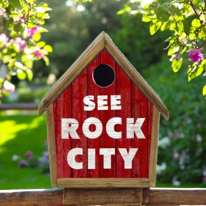Rustic Handmade Birdhouse | Americana Style Sea Rock City Inspired