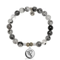 Rutilated Quartz Gemstone Bracelet with Nurse Sterling Silver Charm