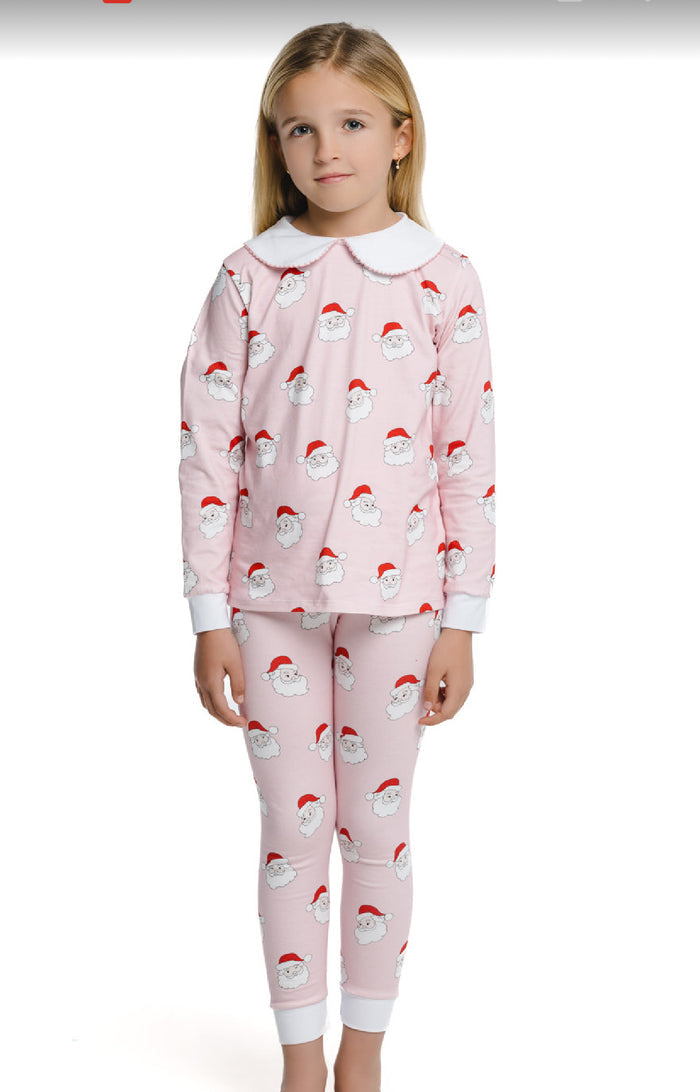 Santa Pastel Girl 2-pc PJ Pajamas