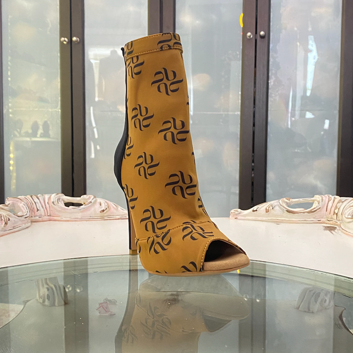 Shabina Logo Stretch Lycra Sock Latin Dance Booties