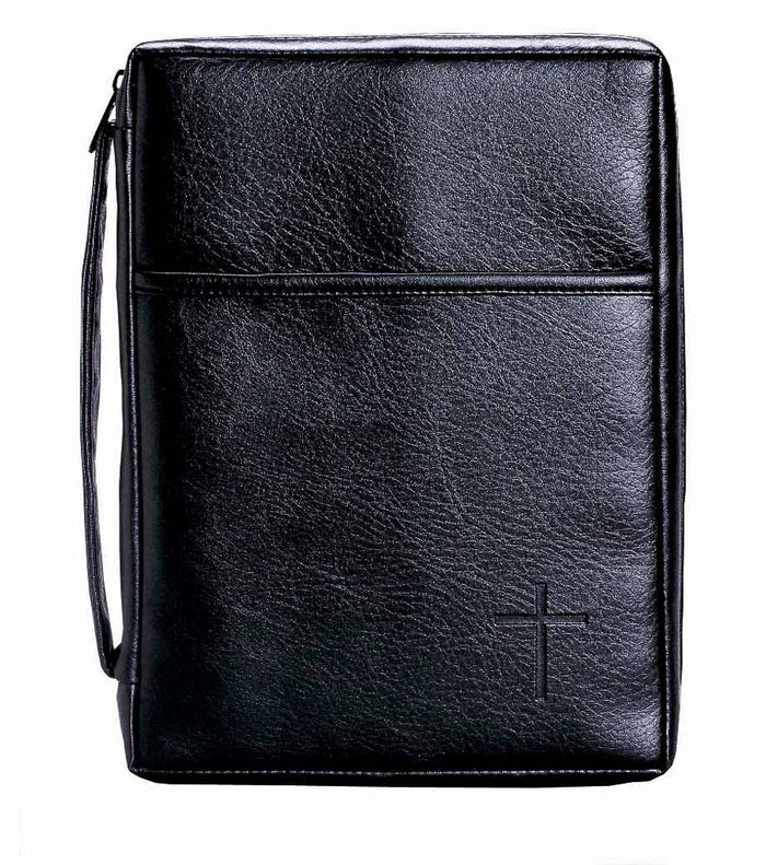 Sm Black Vinyl Bible Cover