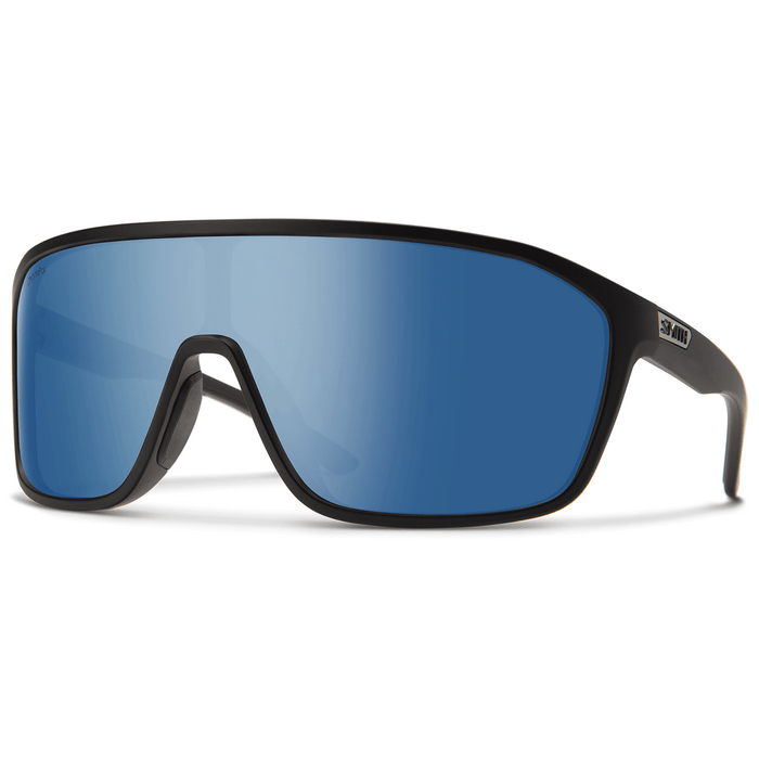Smith Boomtown Sunglasses Matte Black/ChromaPop Polarized Blue Mirror - Comor - Go Play Outside