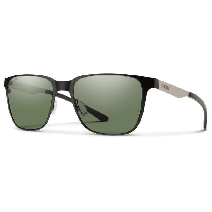 Smith Lowdown Metal Sunglasses Matte Black Silver/ChromaPop Polarized Gray Green - Comor - Go Play Outside