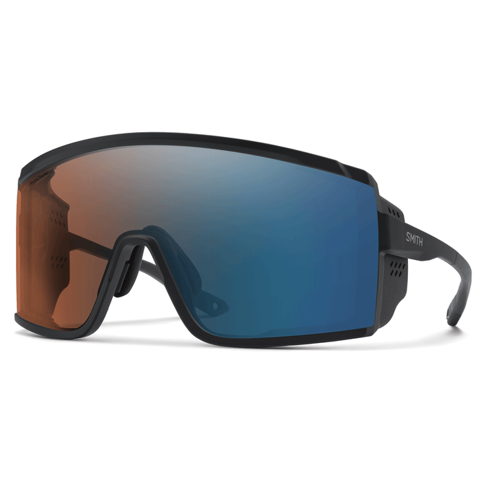 Smith Pursuit Sunglasses Matte Black/ChromaPop Glacier Photochromic Copper Blue Mirror + Clear - Comor - Go Play Outside