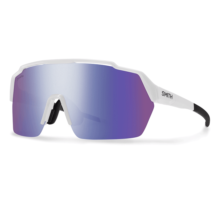 Smith Shift Split MAG Sunglasses White/ChromaPop Violet Mirror + Clear - Comor - Go Play Outside