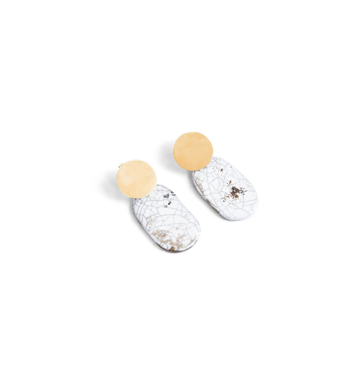 Smooth Oval Drop Earrings