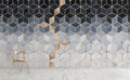 Soft Blue Gradient Cubes Wall Mural by Walls Need Love•_¨
