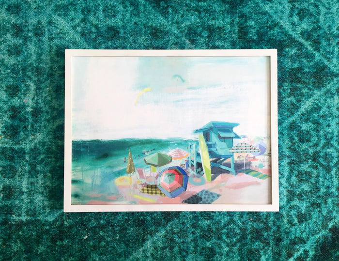 South Beach Shack painting Teil Duncan - Christenberry Collection