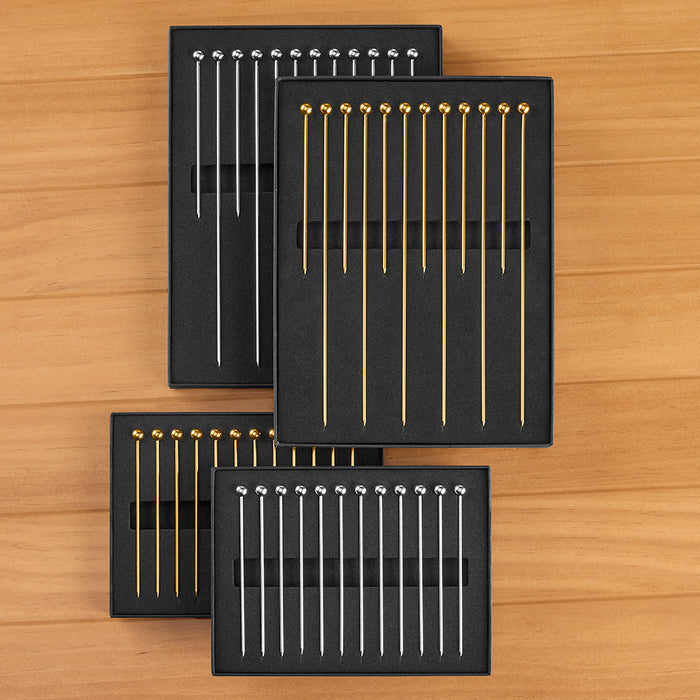 Stainless Steel Cocktail Picks, Set of 12