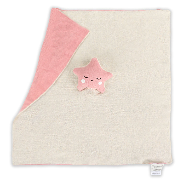 Star - Organic Baby Lovey Security Blanket Cuddle Cloth