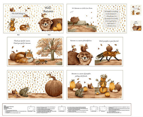 Story Book Panel -Hello Autumn 1415p-33