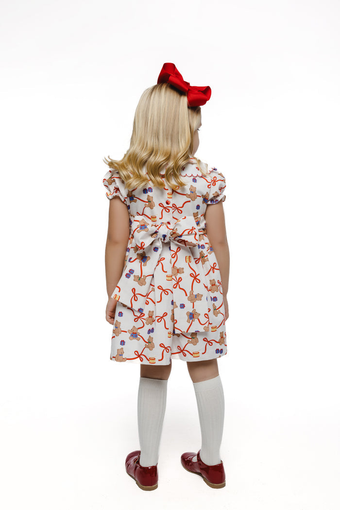 Teddy Bow Girl Trellis Dress
