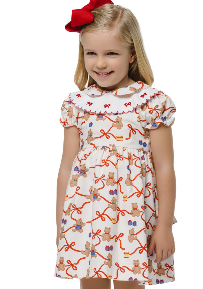Teddy Bow Girl Trellis Dress