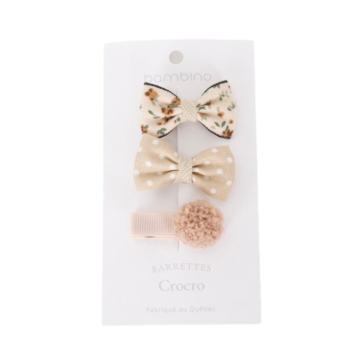 Trio Fabric Hair Clips