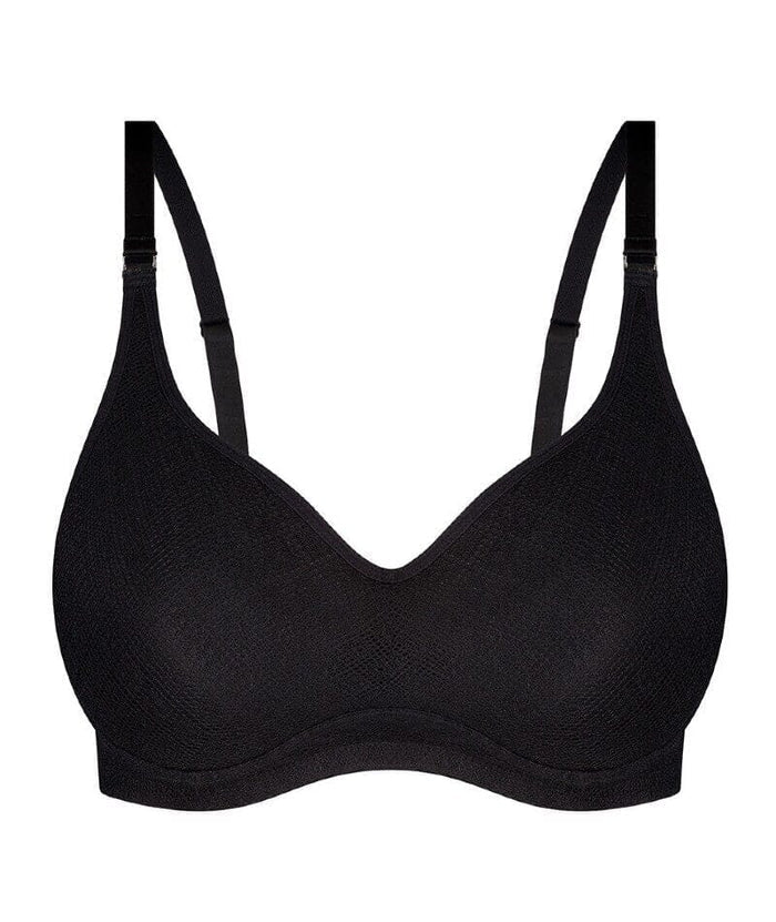 Triumph Amour Maternity Lace Padded Wire-free Bra - Black Bras