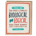 "Two Kinds of Families" Friendship Card
