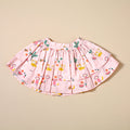 Two Tier Baby Skirt with Bow - Tropical Jungle (Organic Cotton)