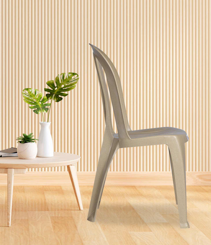 Uratex Monoblock 1001 Americana Chair in beige, right side view