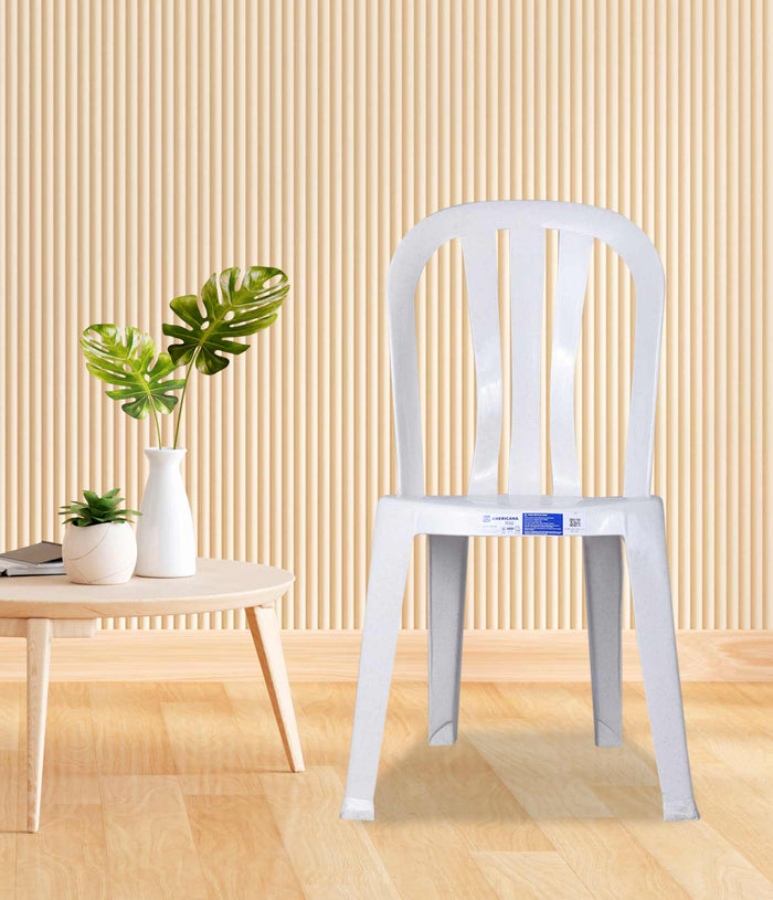 Uratex Monoblock 1001 Americana Chair in white, front view