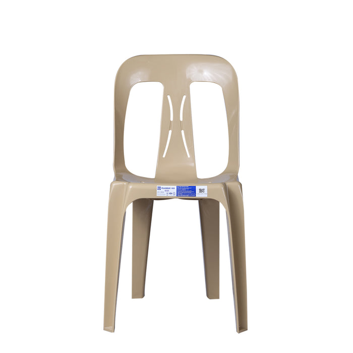 Uratex Monoblock 101 Classic Chair in beige, front view