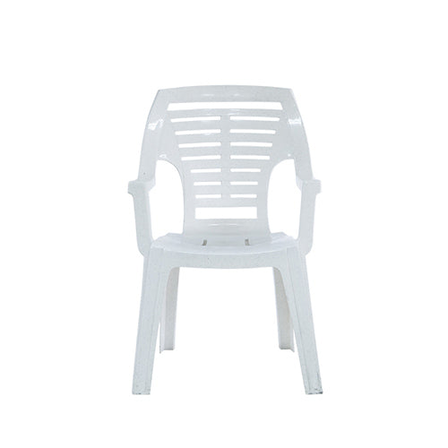 Uratex Monoblock 701 Macho High Back Armchair in white, back view