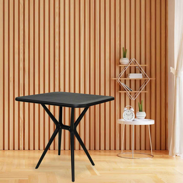 Uratex Monoblock Alba Table in black, angled view