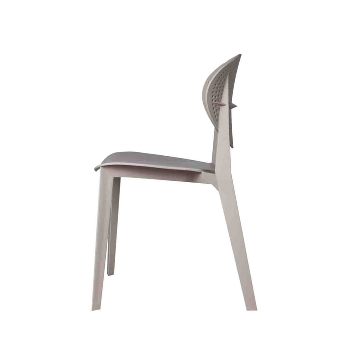 Uratex Monoblock Aversa Chair in beige, left side view
