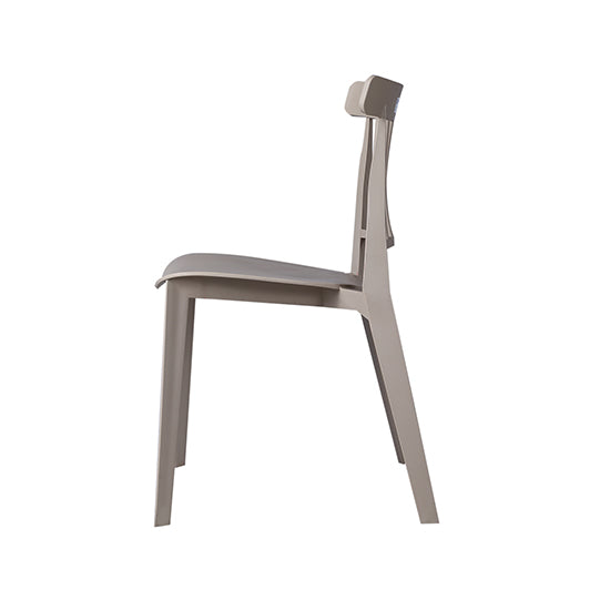 Uratex Monoblock Enna Chair in beige, left side view