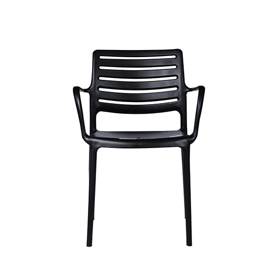 Uratex Monoblock Olympia Armchair in black, front view