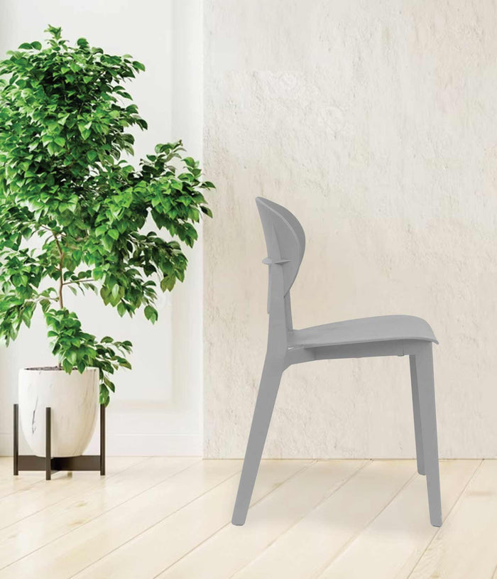 Uratex Monoblock Viola Chair in gray, right side view