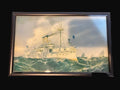 #USS Maine Framed Naval Print After F.N. Atwood 1895 Spanish-American War Maritime Art - Annapolis Maritime Antiques