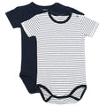 Viverano Venice Stripe Jersey Short Sleeve Organic Cotton Bodysuit for Babies