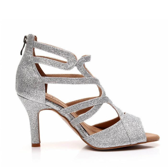 Vera cut-out strappy latin dance shoes