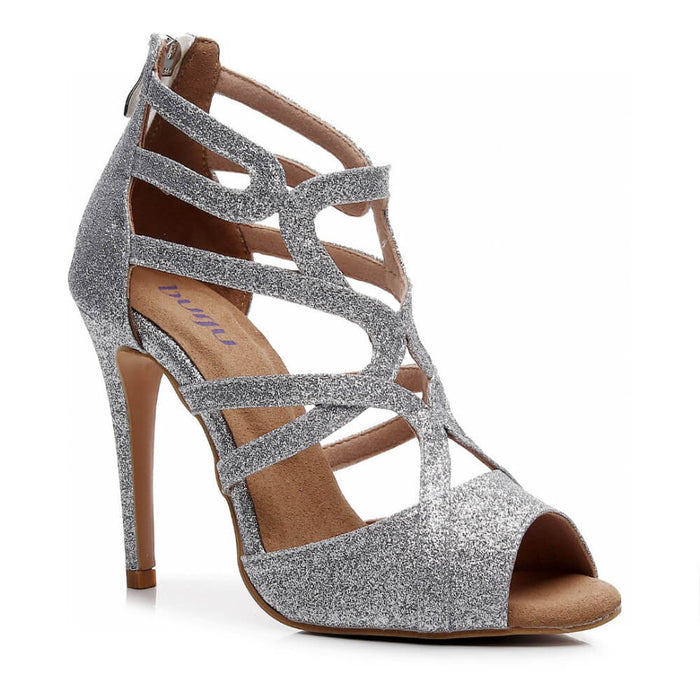 Vera cut-out strappy latin dance shoes