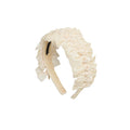 Vicky Velvet Tied Bows Ivory Headband
