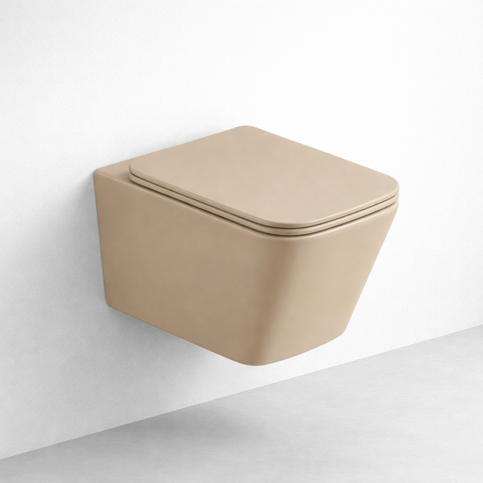 Solid Wall Hung WC Matt Khaki - Khaki Wall Hung WC Pakistan - Aqua Bath