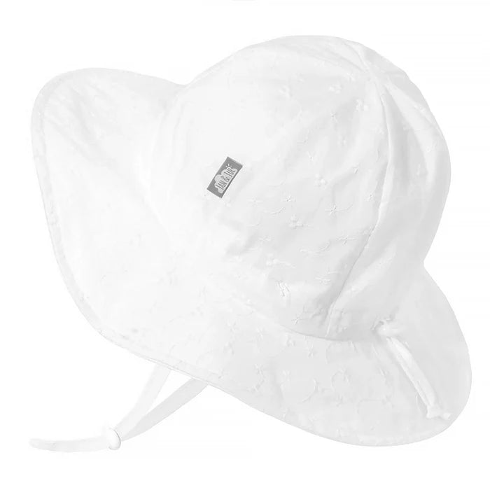 White Eyelet Floppy Hat