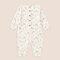 Wildflowers Classic Button Baby Jumpsuit, Organic Muslin