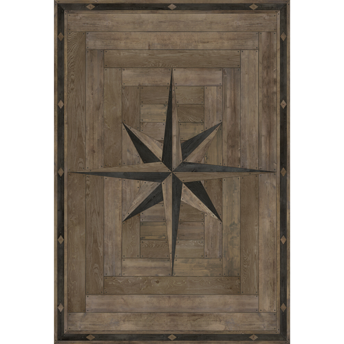 Williamsburg 18th-Century Joinery "Crosspiece" Vinyl Floorcloth - Spicher & Co.