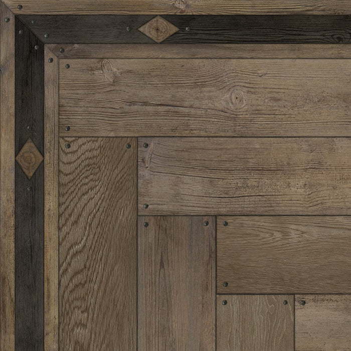 Williamsburg 18th-Century Joinery "Crosspiece" Vinyl Floorcloth - Spicher & Co.