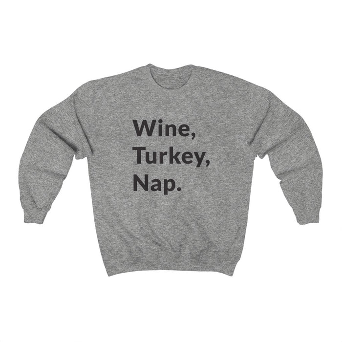 Wine, Turkey, Nap Crewneck Sweatshirt