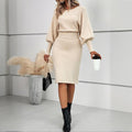 Women’s Lantern Sleeve Bodycon Dress