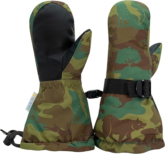 Woodland Camo Toasty Dry Waterproof Snow Mittens