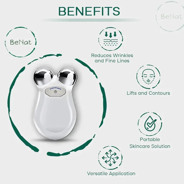 Mandotos International YouthBoost Microcurrent Facial Toner bottle with a sleek design and pump dispenser.