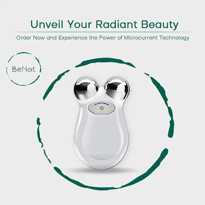 Mandotos International YouthBoost Microcurrent Facial Toner bottle with pump and label, skincare product for youthful skin.